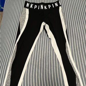PINK Victoria's Secret Black and White Leggings